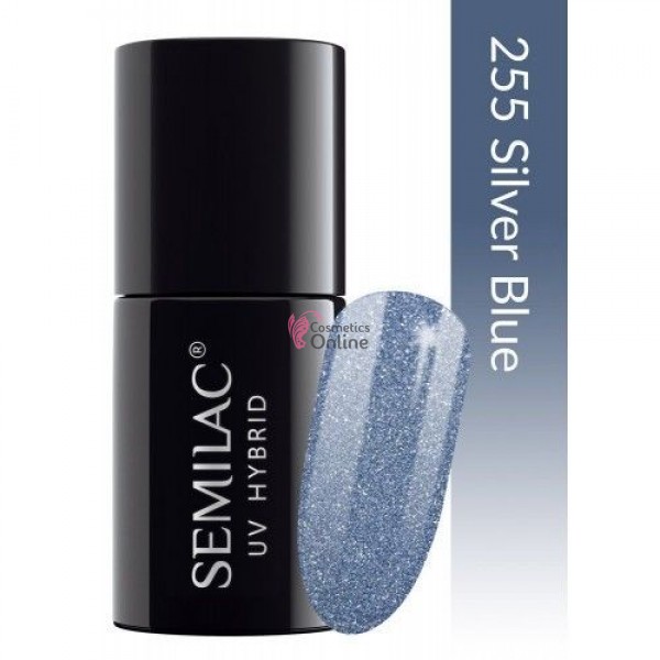 Oja UV Semilac 255 Platinum Silver Blue 7 ml